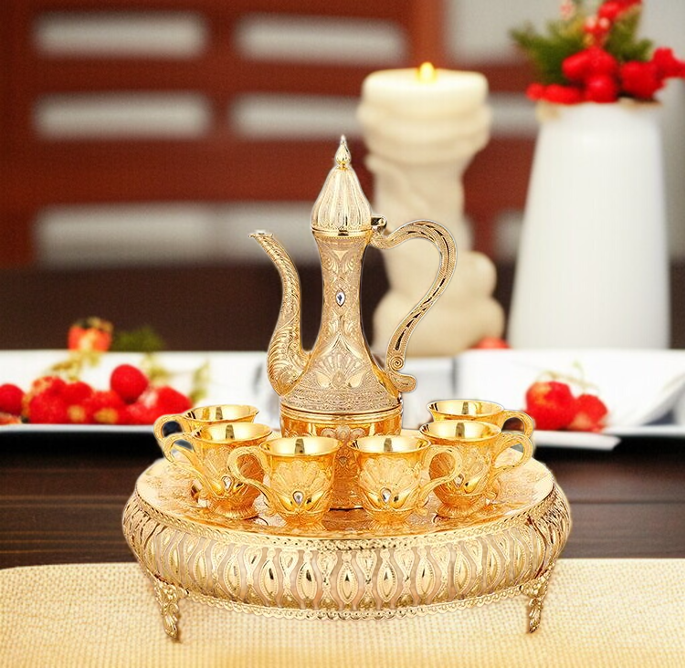 欧風レトロ金属徳利グラスセット全体画像