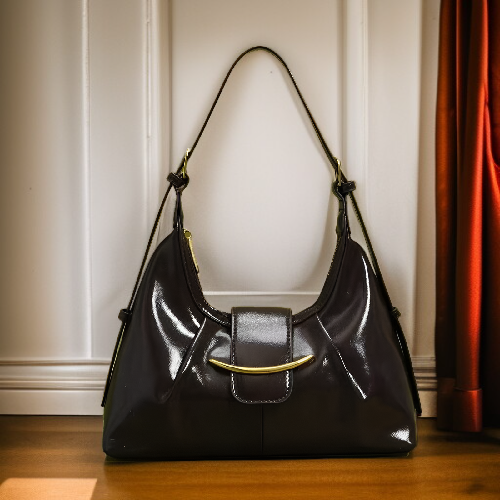 Vintage Schultertasche mit viel Platz, Damen Mode 2025, Unterarmtasche für Büro und Freizeit