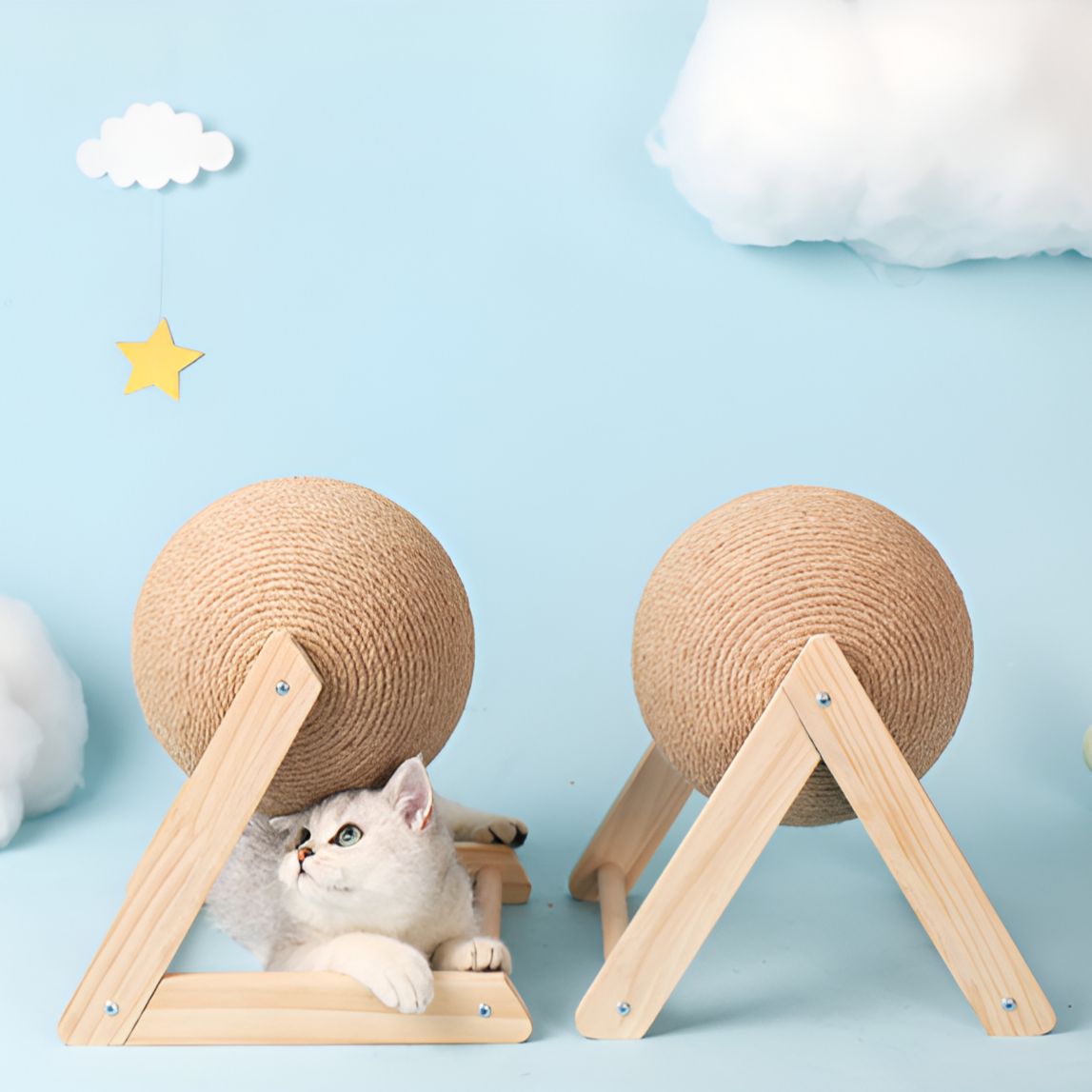Katzenkratzball aus Sisal für Kratzbretter – langlebiges Katzenspielzeug ohne Abfall