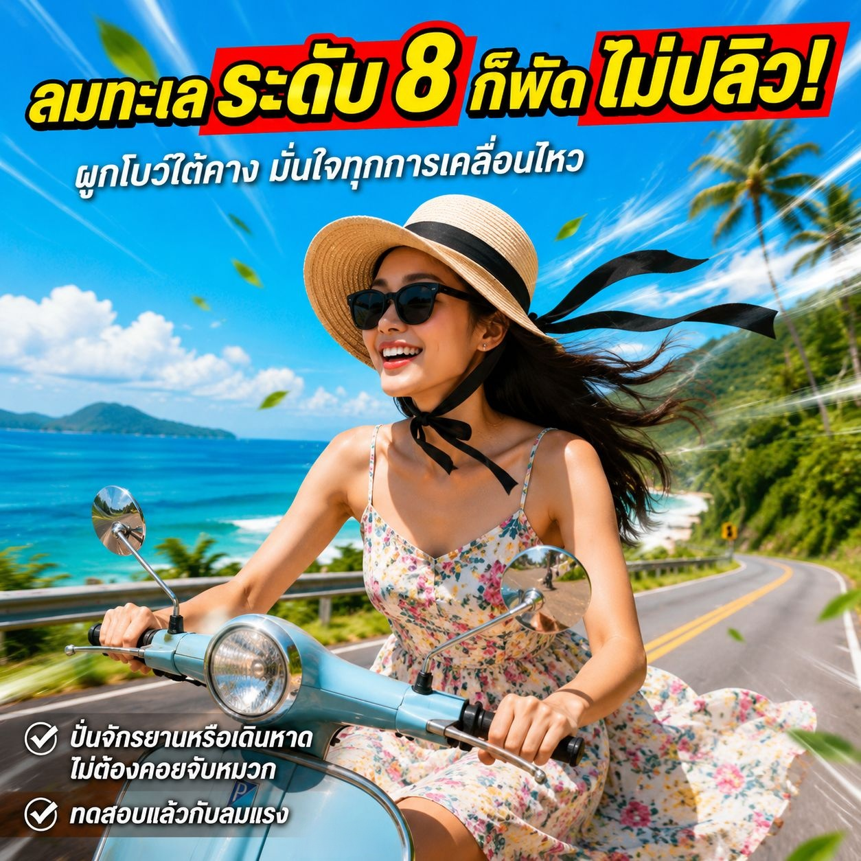 หมวกฟางสไตล์ฝรั่งเศสหวาน ๆ สำหรับผู้หญิง หมวกกันแดดสำหรับพักร้อนและชายหาด