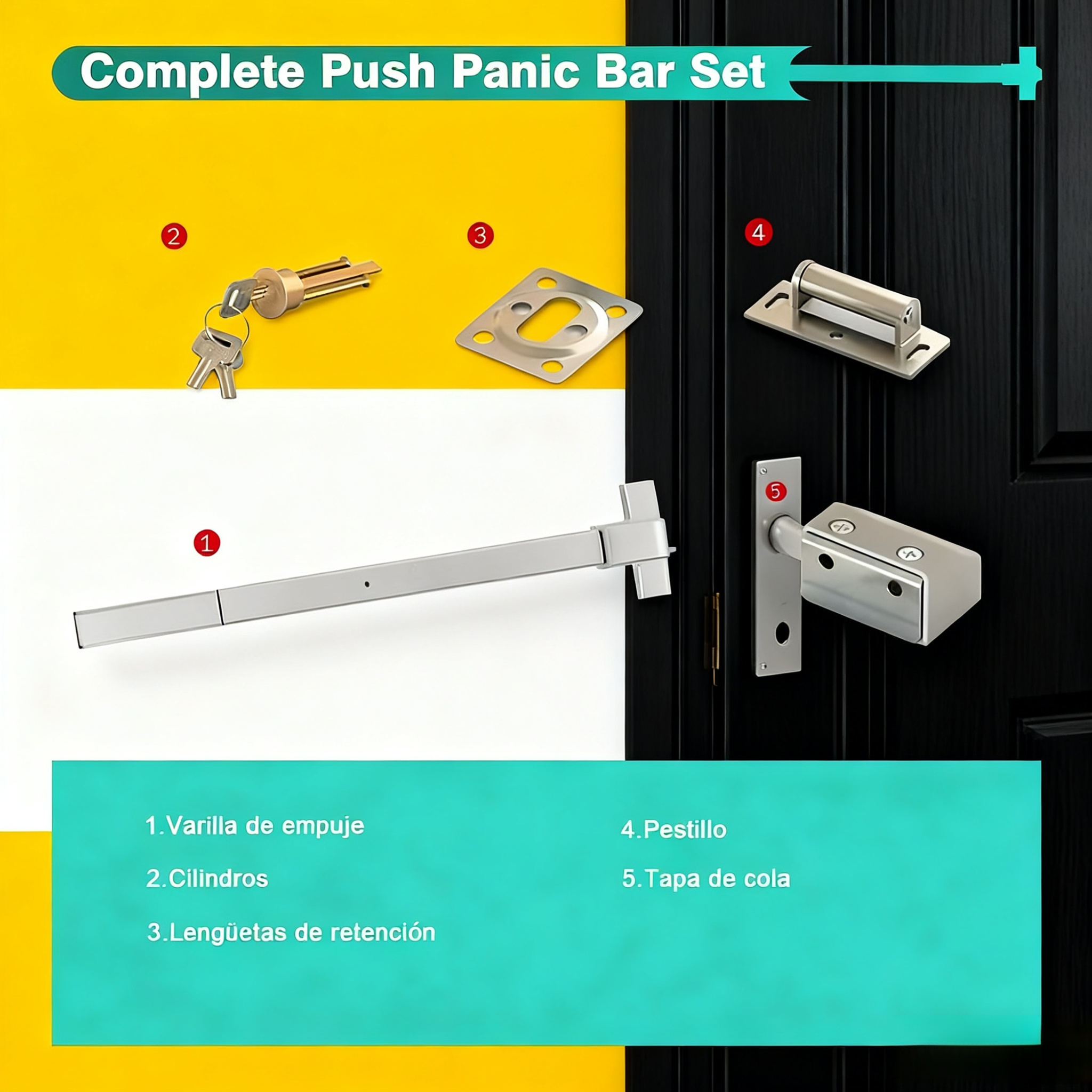 Fire Exit Push Bar Door Lock