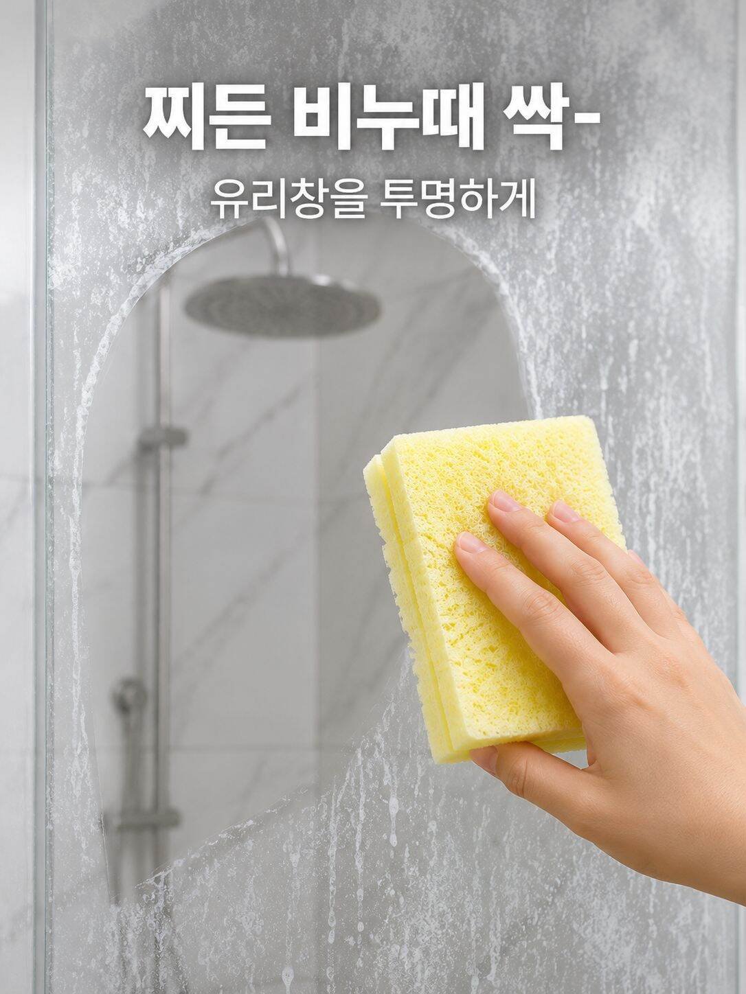시트르산 클리너 백결포 강력 스케일링 화장실 수도꼭지 샤워실 유리 스케일링 스펀지 닦기