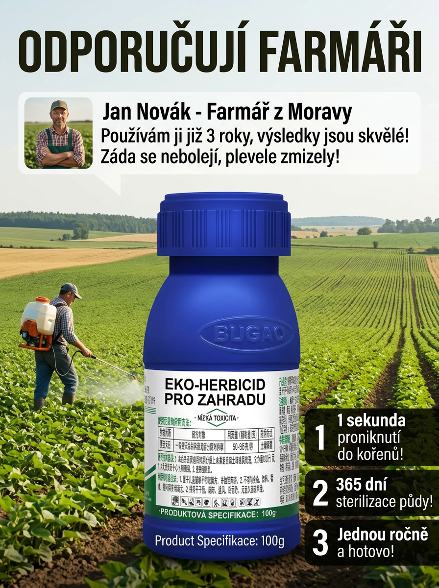 Dvouúčelový herbicid pro odstranění plevele od kořene