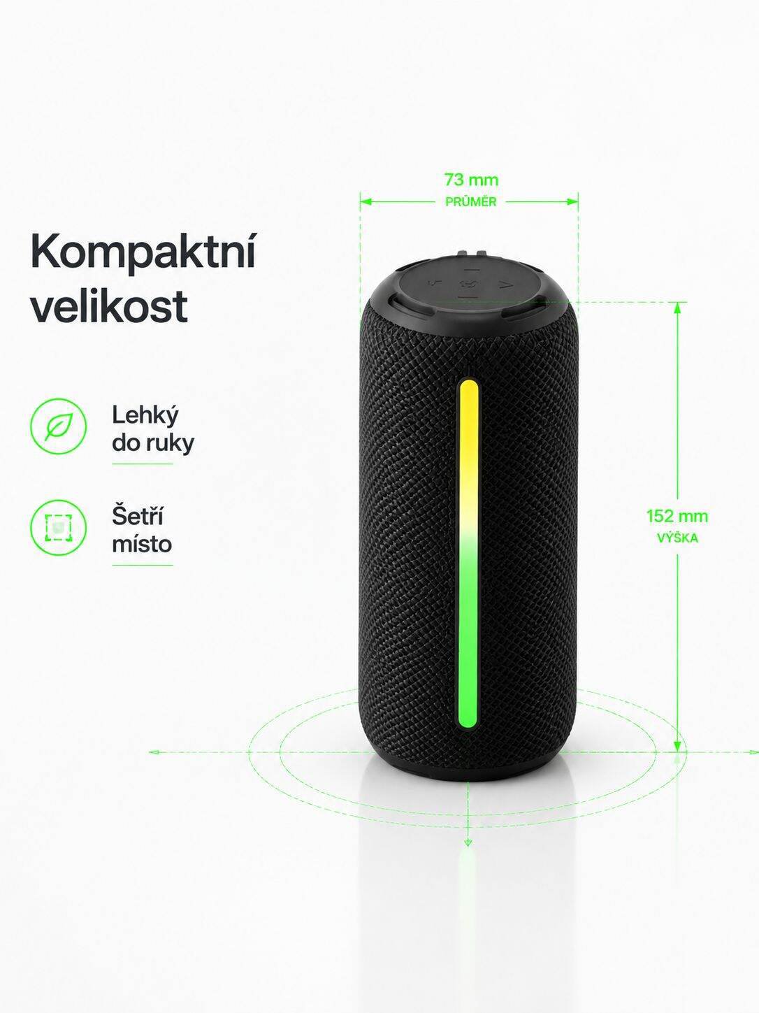 Stylový a robustní vodotěsný Bluetooth reproduktor