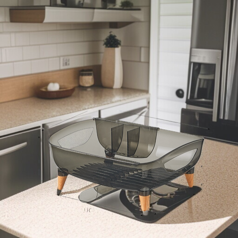 일본식 다용도 그릇선반 플라스틱 수납함 싱크대 수납선반 물빠짐 그릇선반 파티션 수납 그릇 접시 그릇 바구니