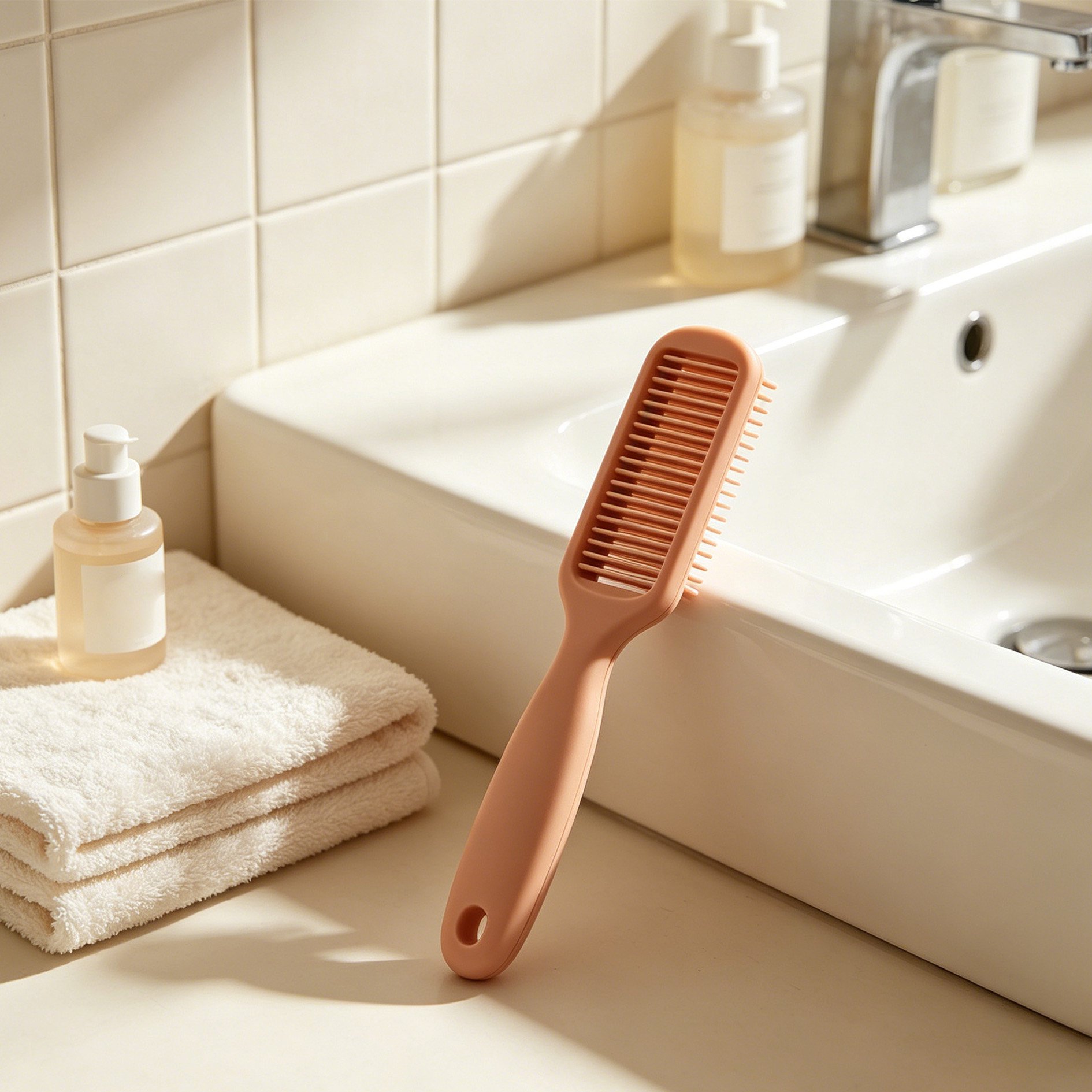 Home hair smoothing comb for straight and shiny hair
