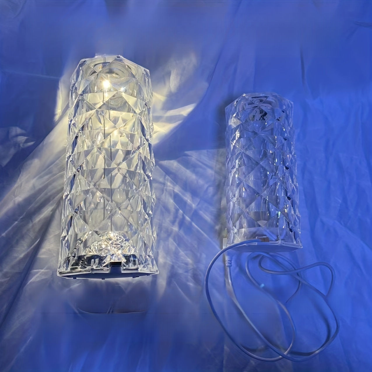 Three-color crystal night light