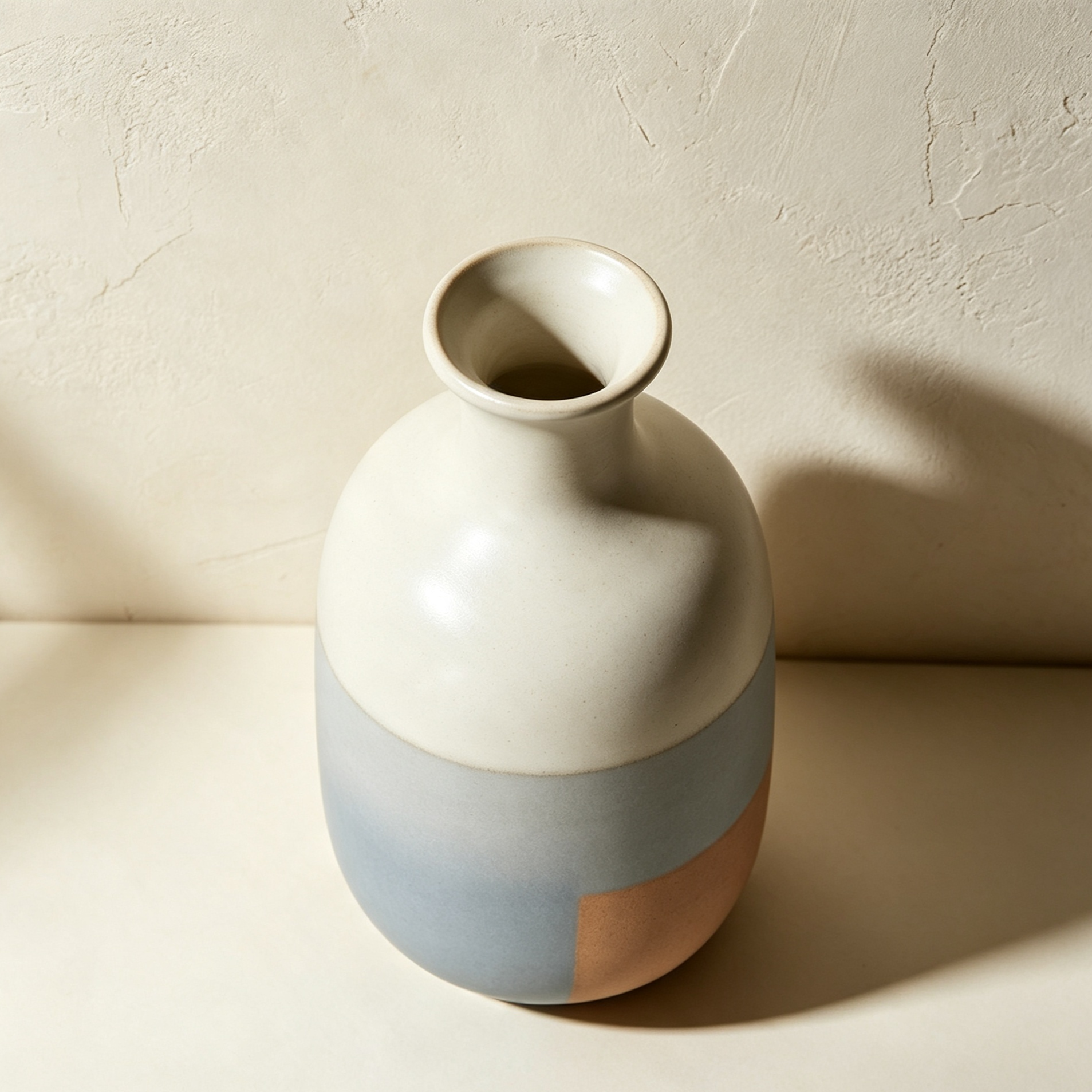 Color-blocked ceramic vases (3 pieces)