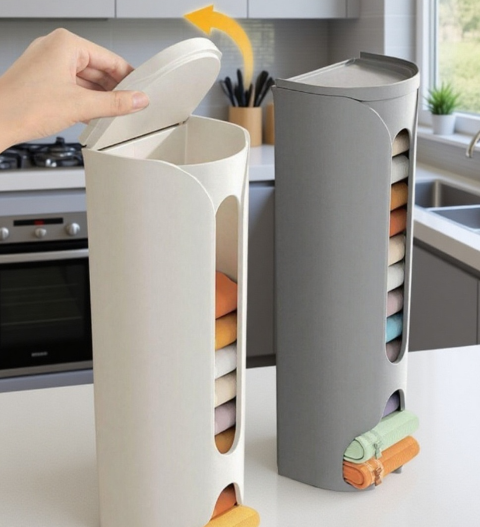 Praktischer Aufbewahrungsständer für Tüten ohne Bohren