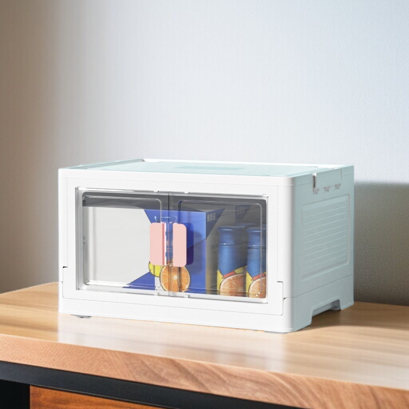 家庭用折り畳み透明収納ボックス車載スナック玩具収納ボックス整理雑物一箱で寝室収納神器を処理する