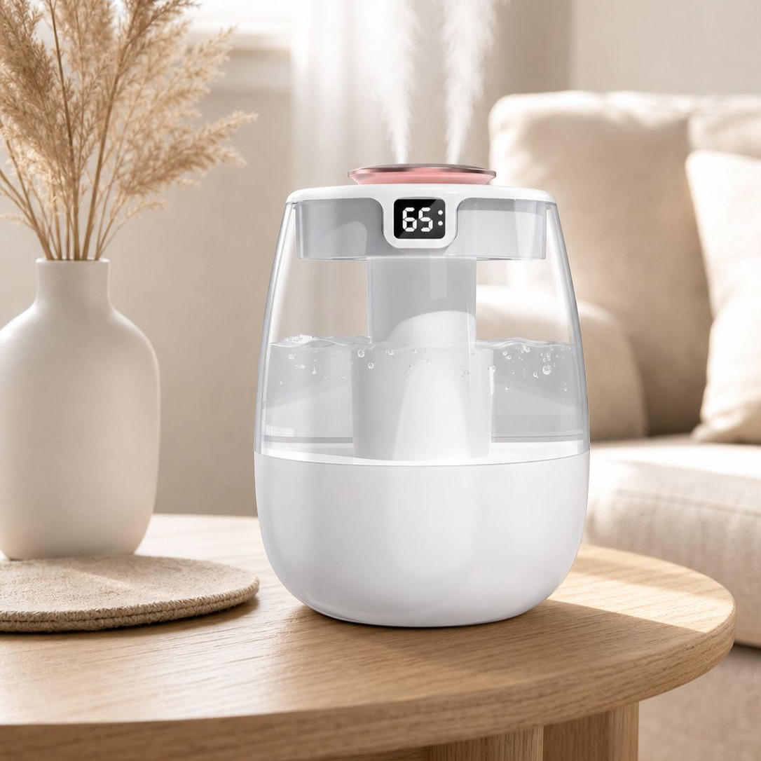 Portable Double Nozzle Humidifier, USB Powered, Suitable for Multiple Scenarios