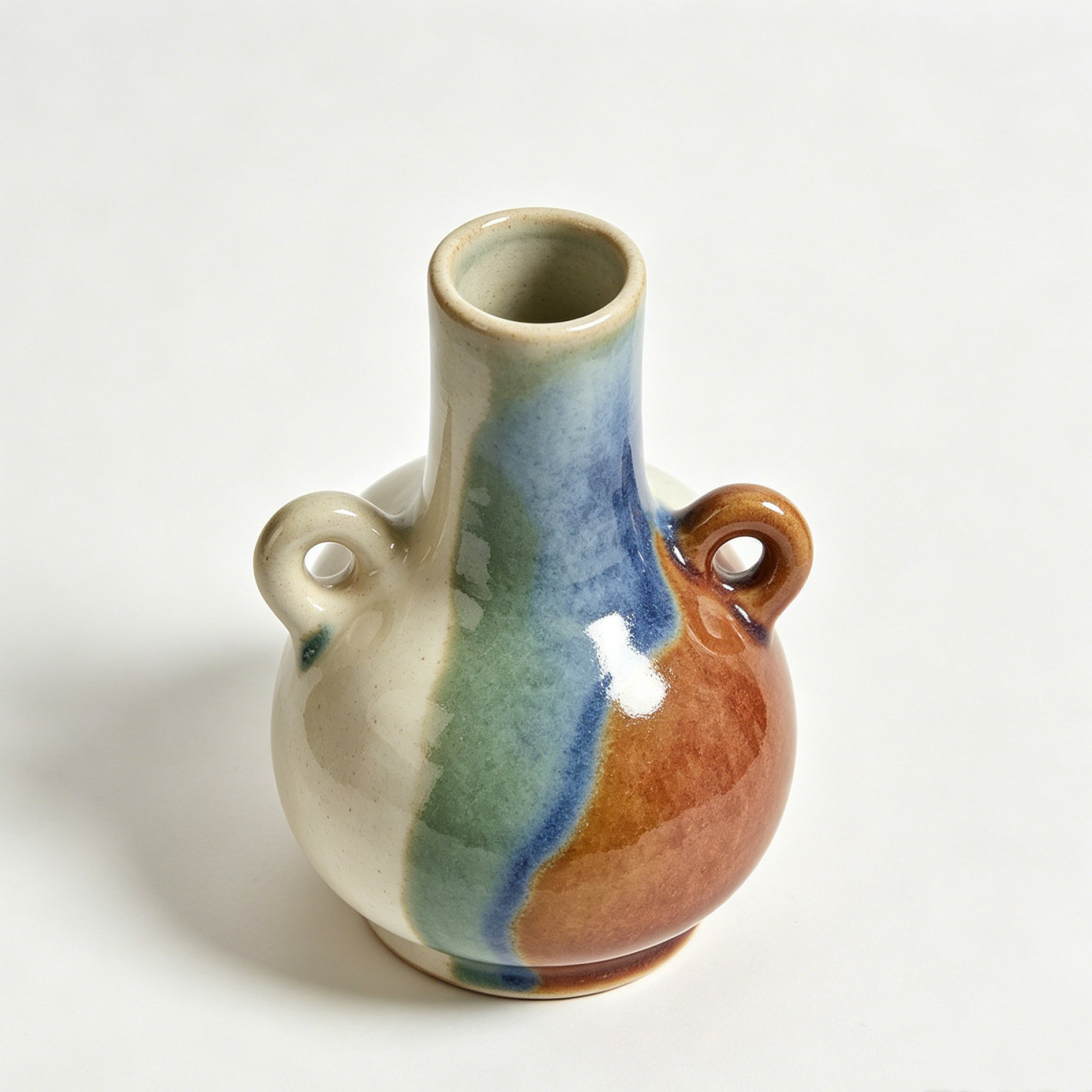 Keramikvase Set mit Kaltglasur (2 Stück)