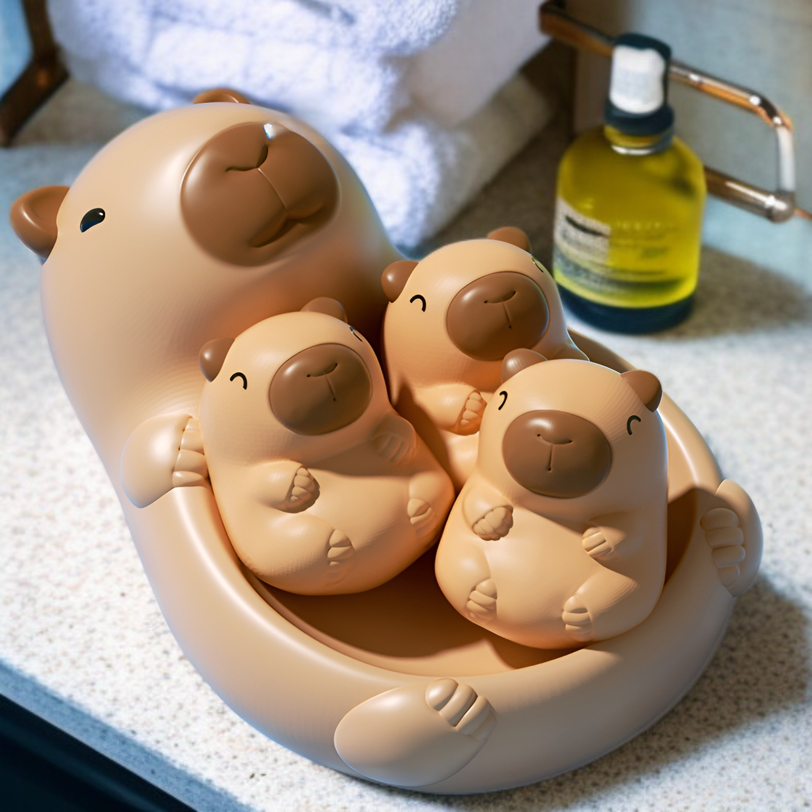 カピバラ ベビーバスおもちゃ 4個セット 防水仕様 水遊び＆お風呂用