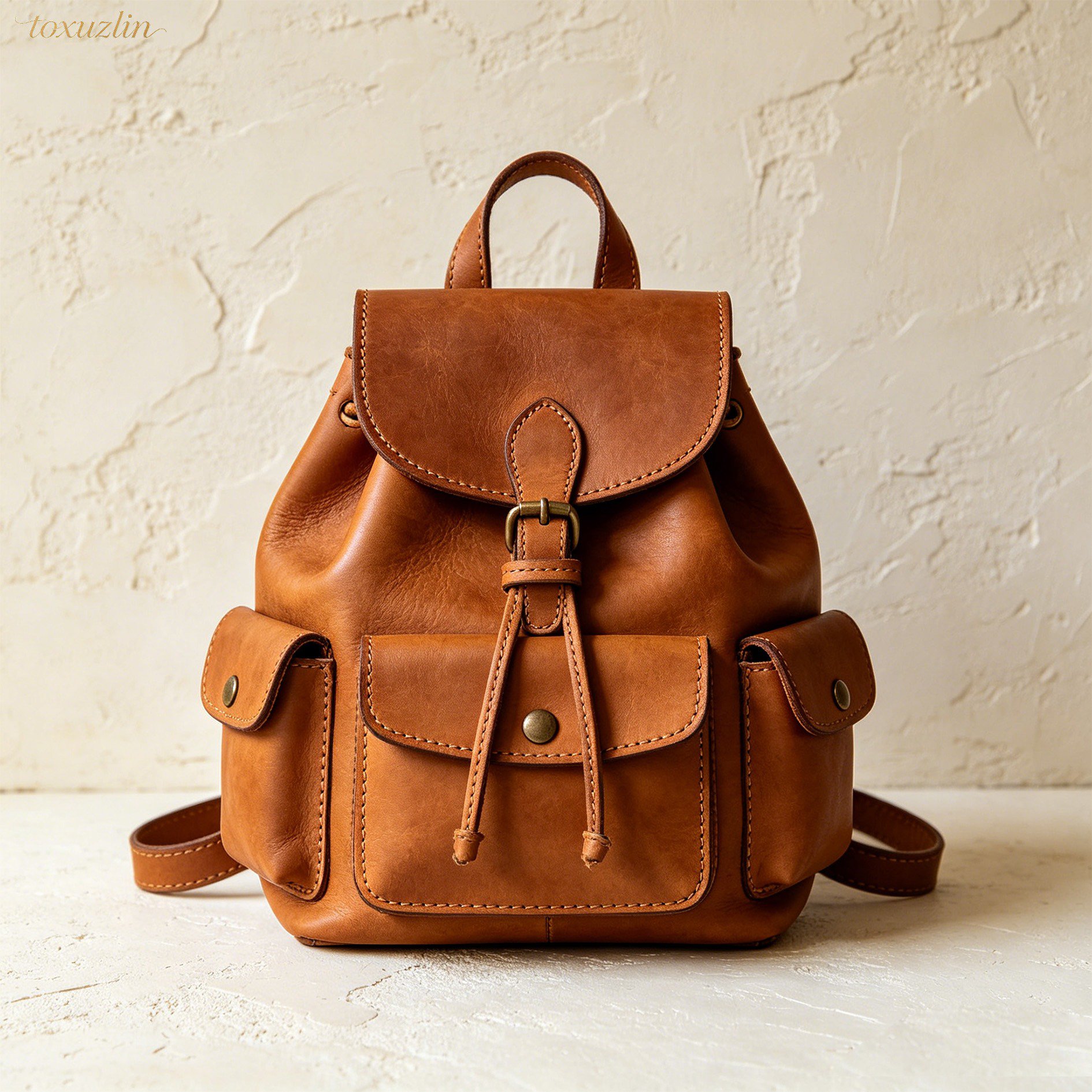 Sac à dos artisanal avec finition soignée
