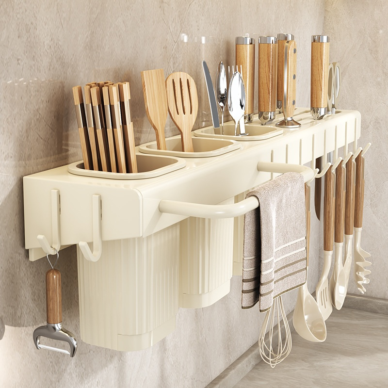 Kitchen wall-mounted knife rack