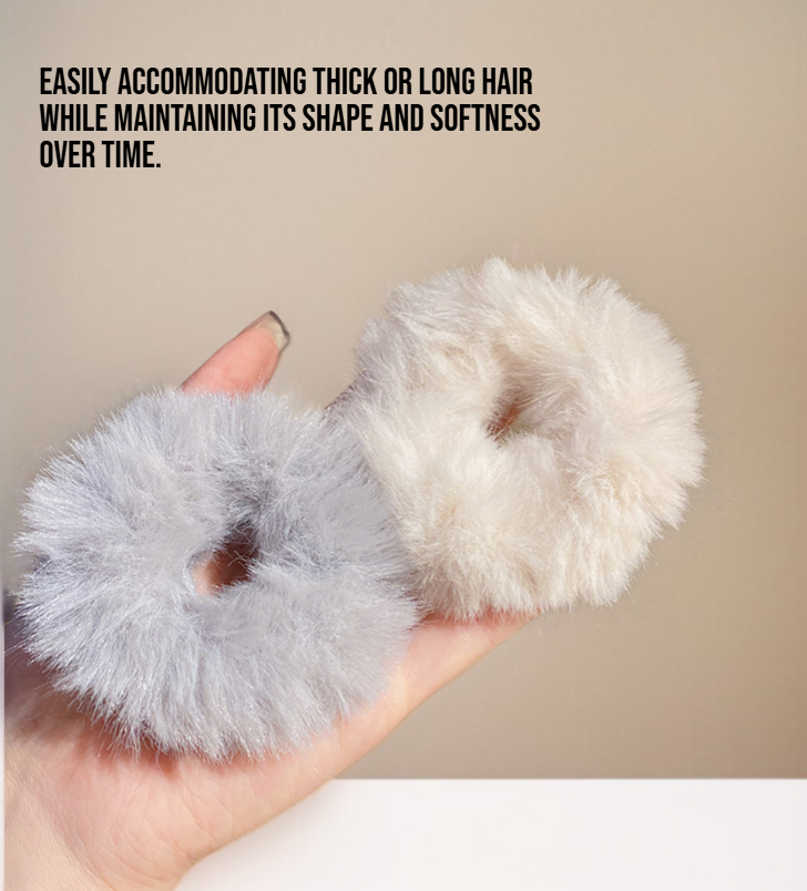 Fashionable plush hair ring for women