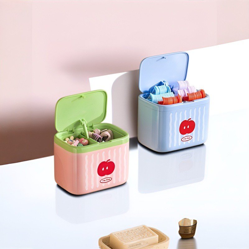 테이블 상판 세련되고 실용적인 자동 승강 승강 면봉 케이스 화장솜 실용 케이스