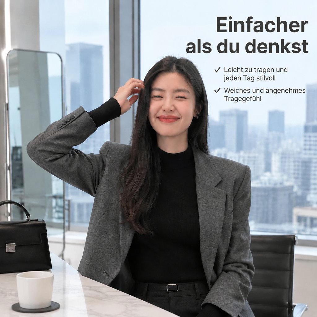 Damen Pullover mit Stehkragen und langen Ärmeln