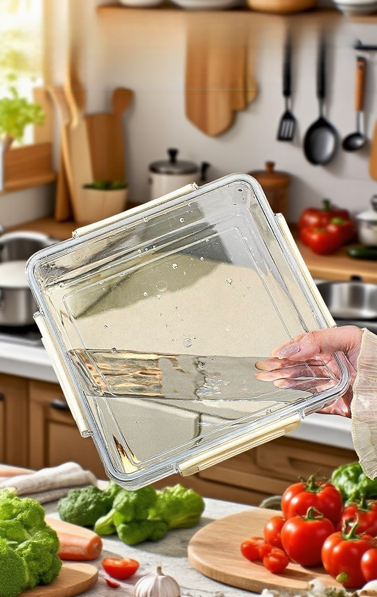 깔끔하게 분리된 과일 스낵 저장 이미지