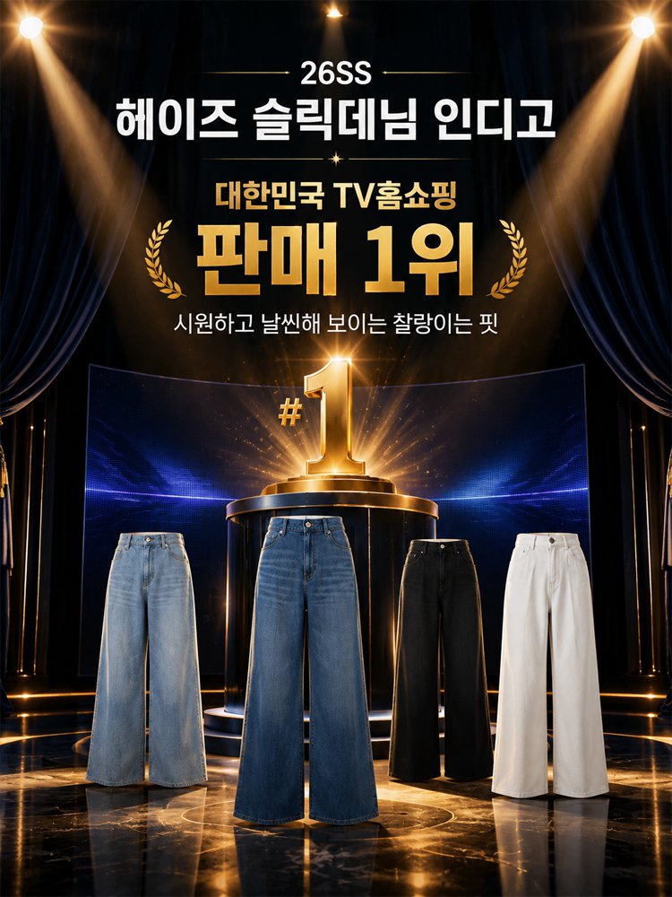 여름 얇은 데님 와이드핏 드레이프 팬츠