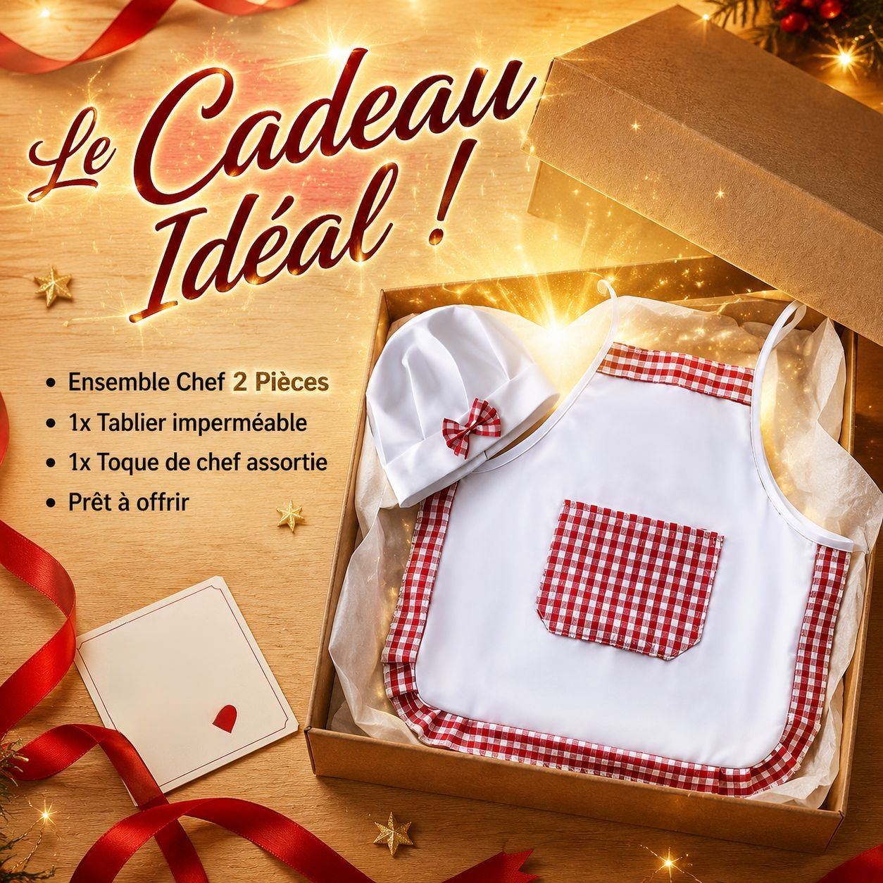 Set de costume de chef cuisinier pour enfants, adapté aux activités de pâtisserie à la maternelle