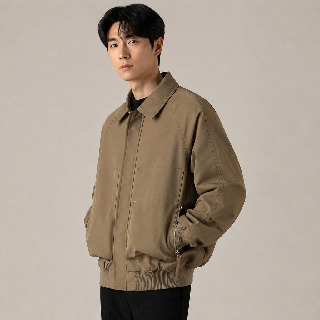 남성 캐주얼 루즈핏 한국 스타일 숏 재킷