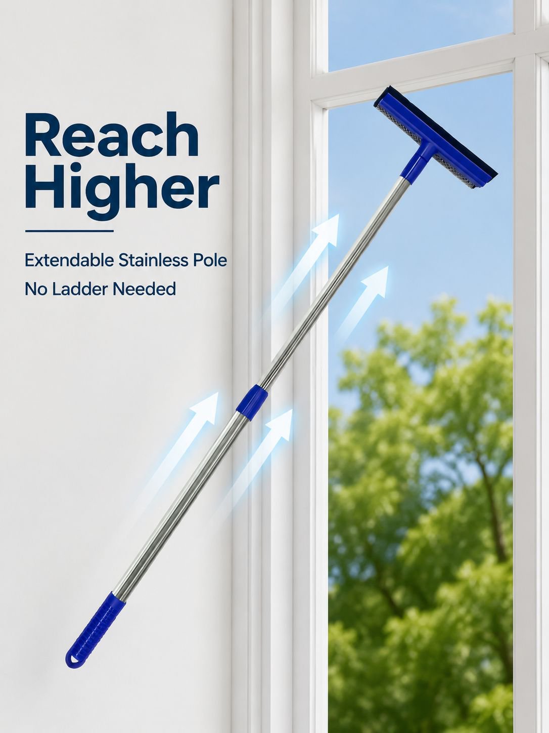 Stainless Steel Double-Sided Window Squeegee