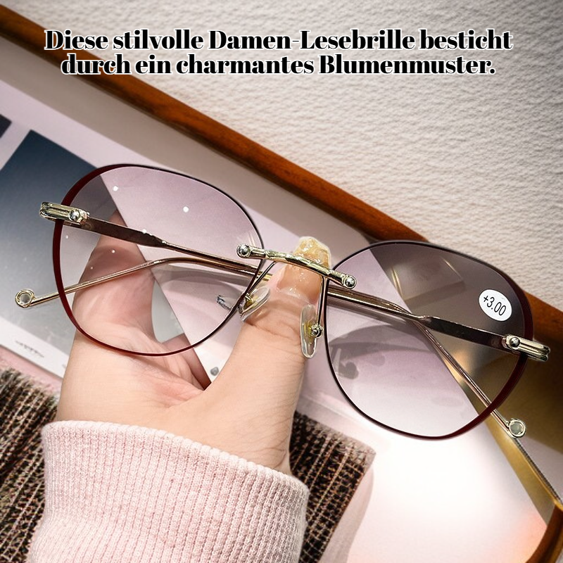 Damen Lesebrille mit Blumenmuster