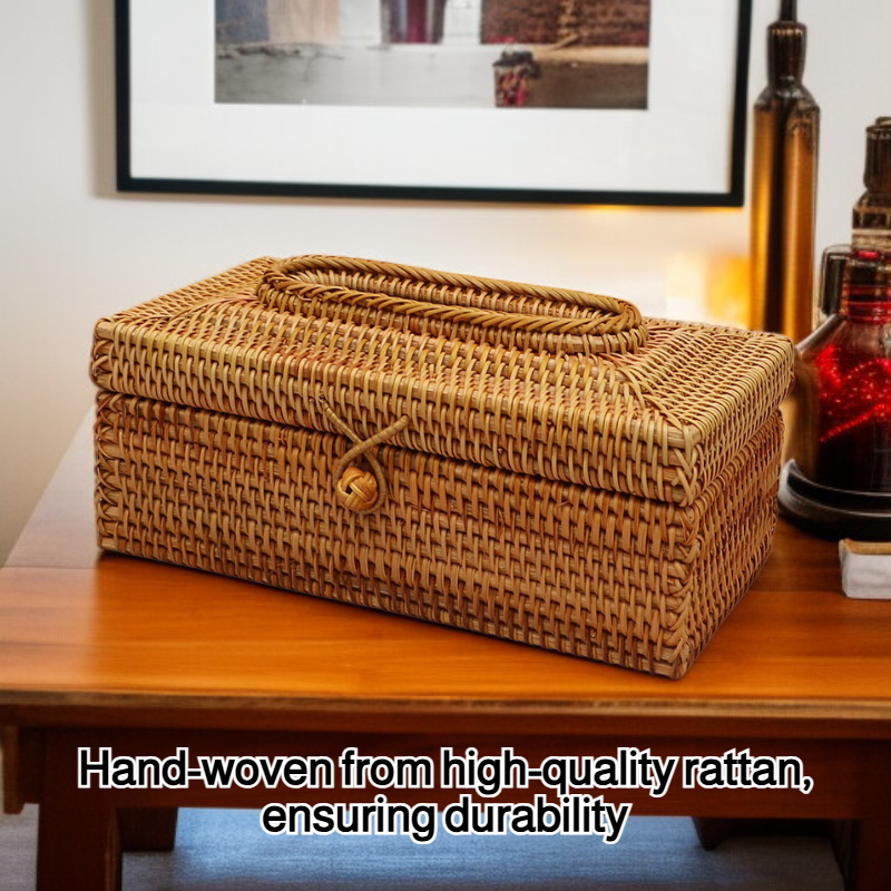 Wicker tissue box