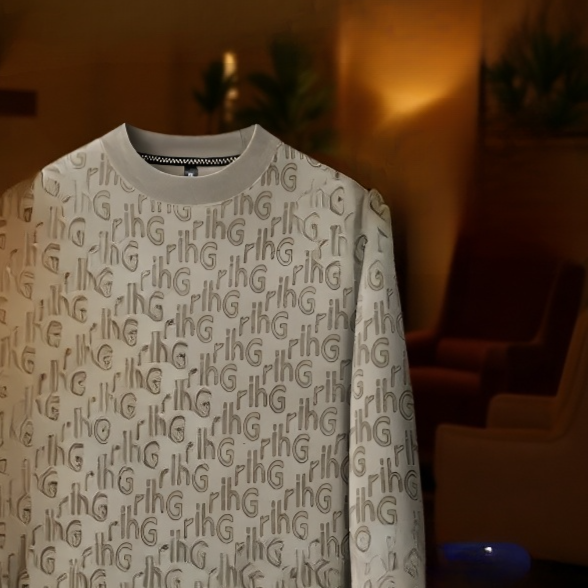 캐주얼 패션 남성 상의 자카드 라운드 긴팔 후드 기모 기모 레깅스 상의