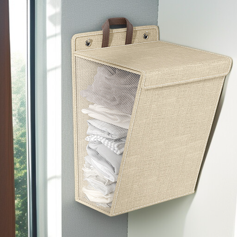 Multifunktionaler faltbarer Aufbewahrungskorb für Studentenwohnheime im Einsatz