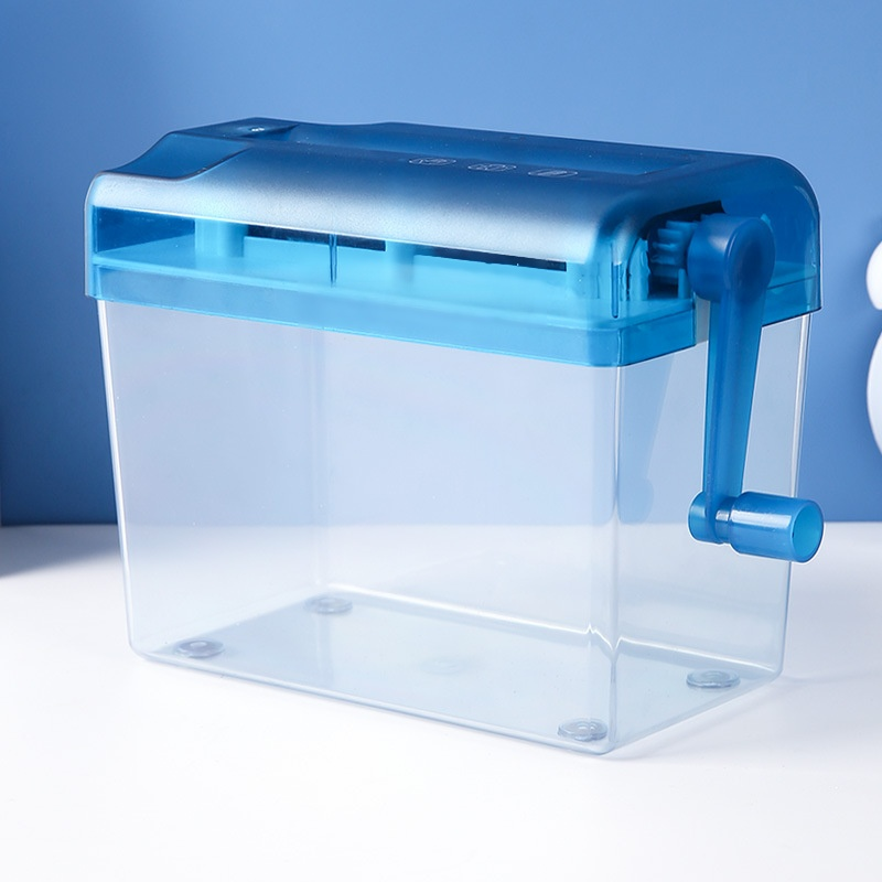 Mini manual paper shredder