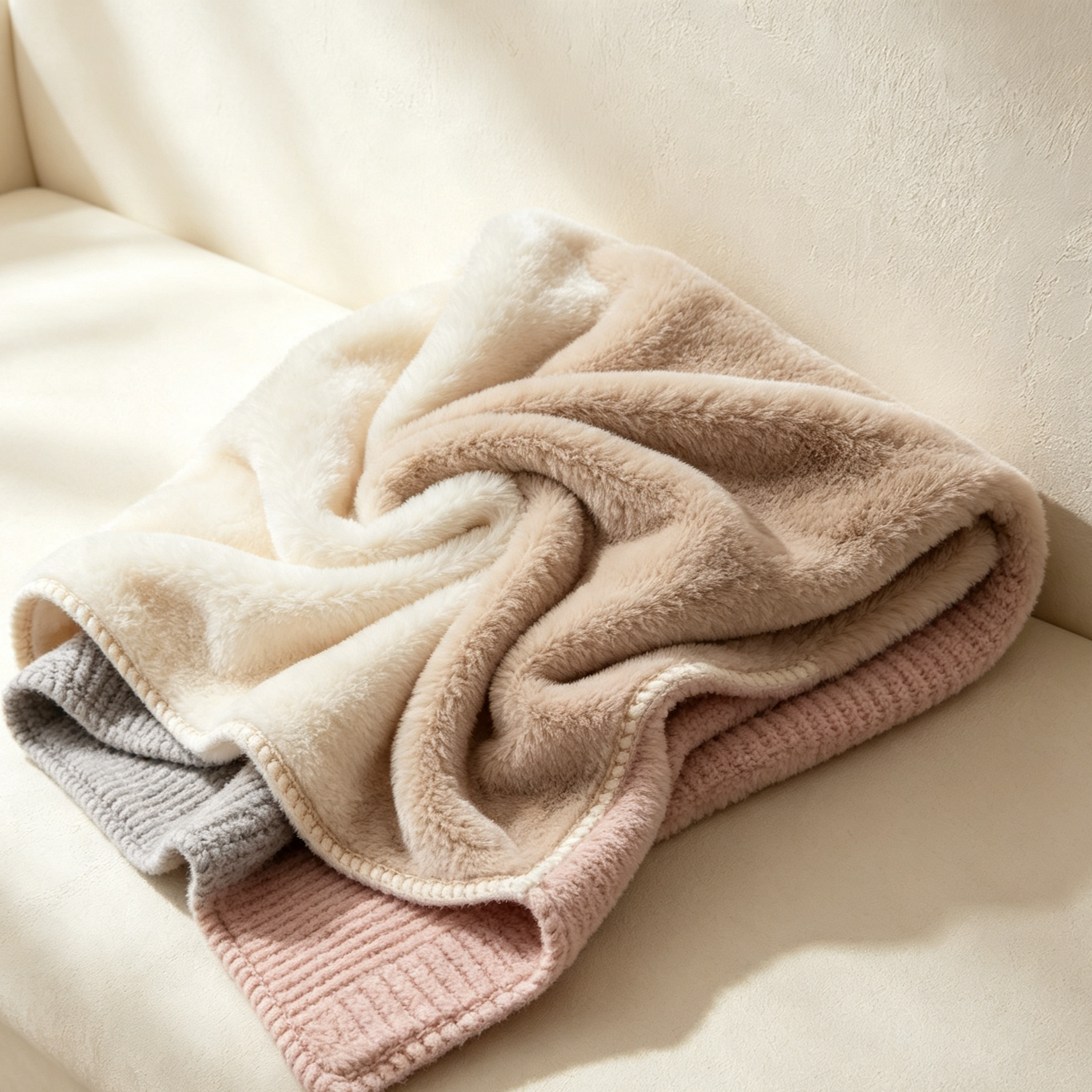 Double-sided plush blanket
