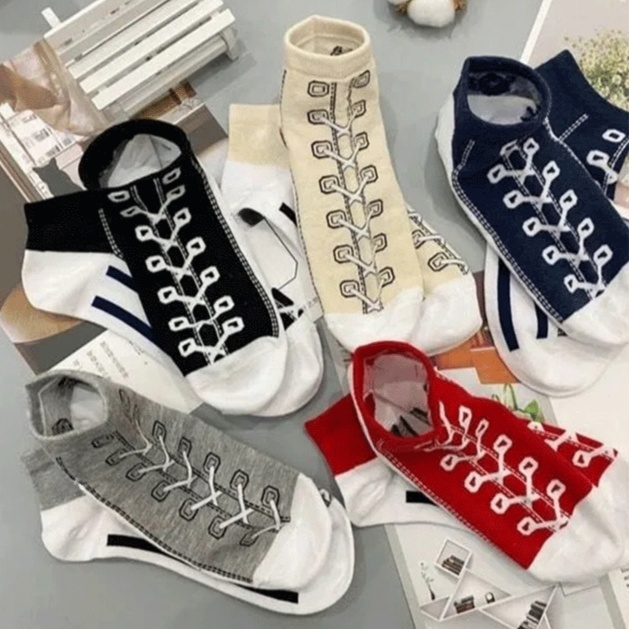 [Fun canvas shoes pattern socks] New fun canvas socks