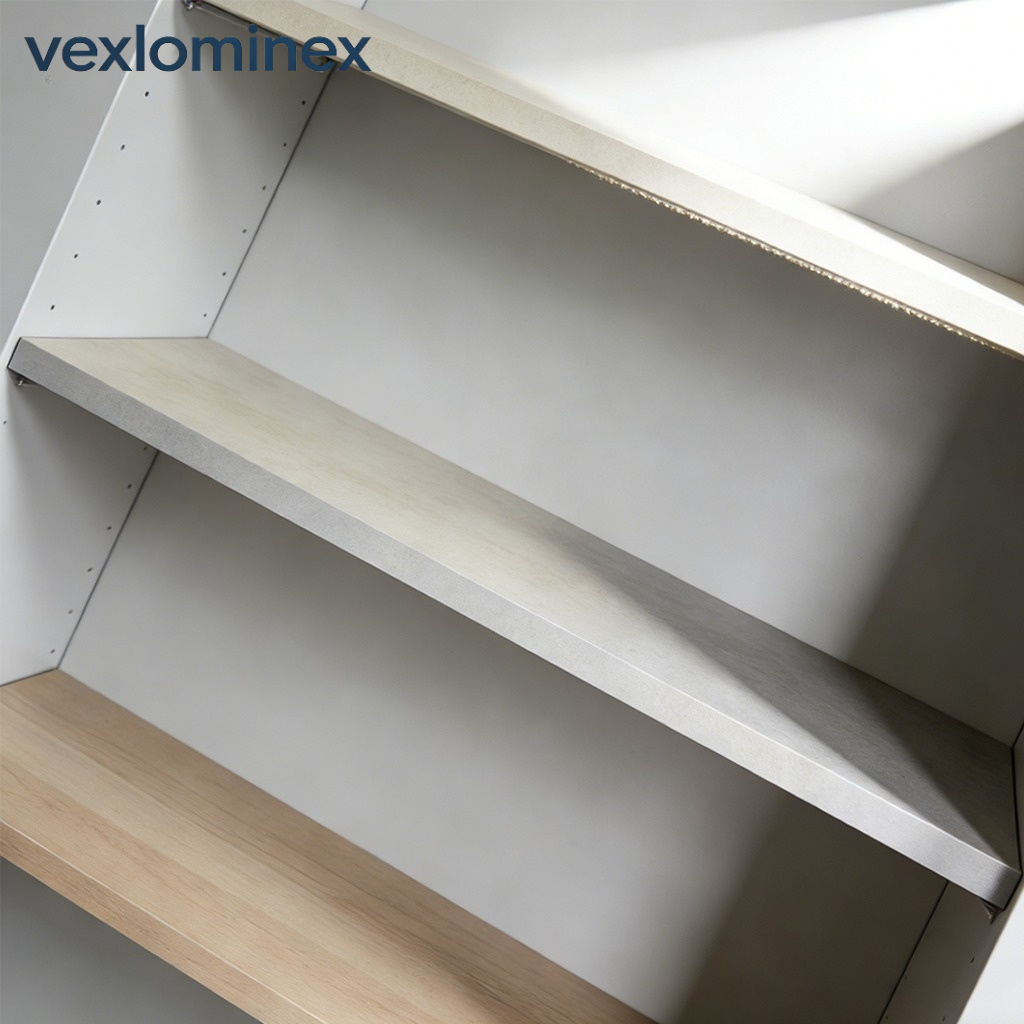 No-drill wardrobe shelves