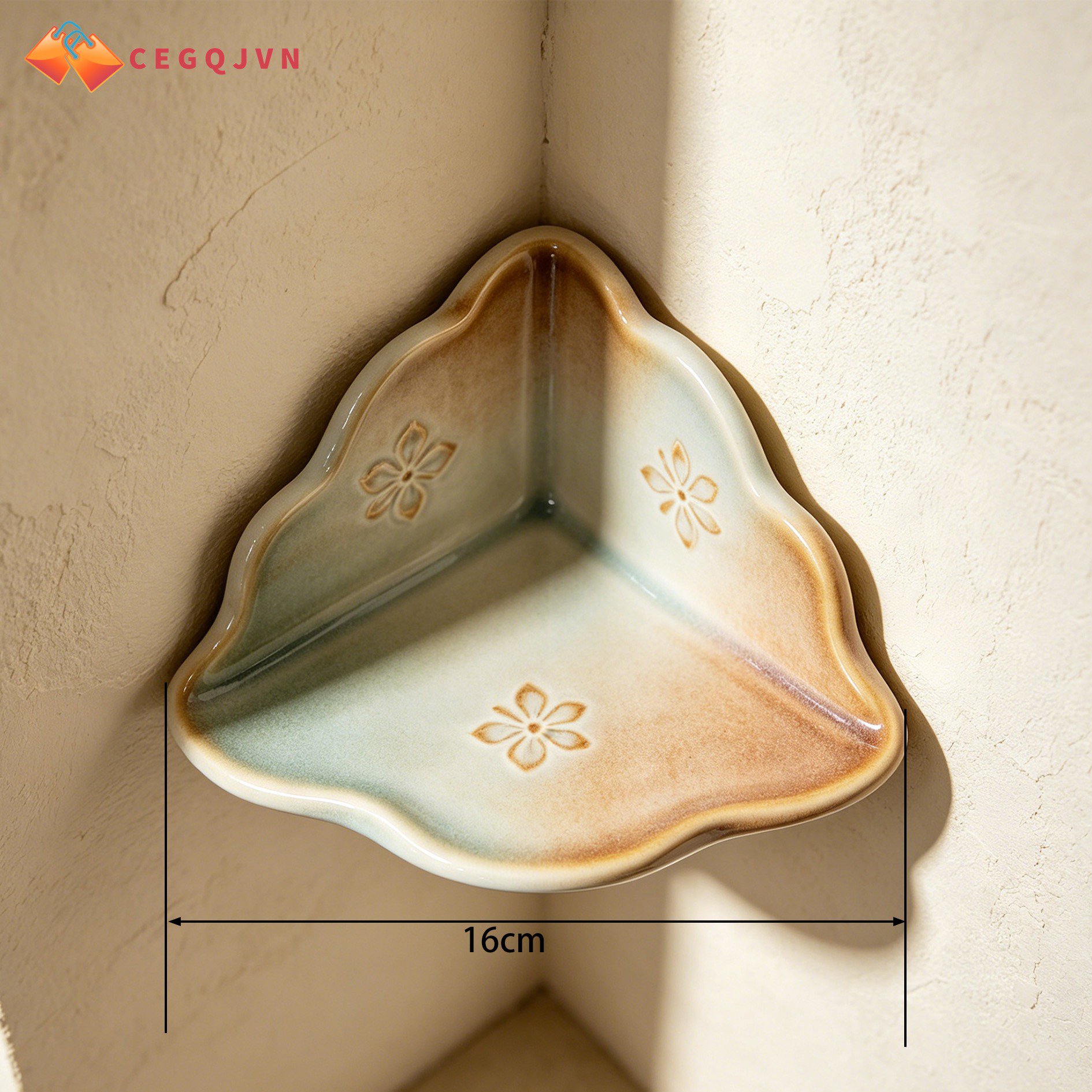 Modern corner shelves for bathroom organization