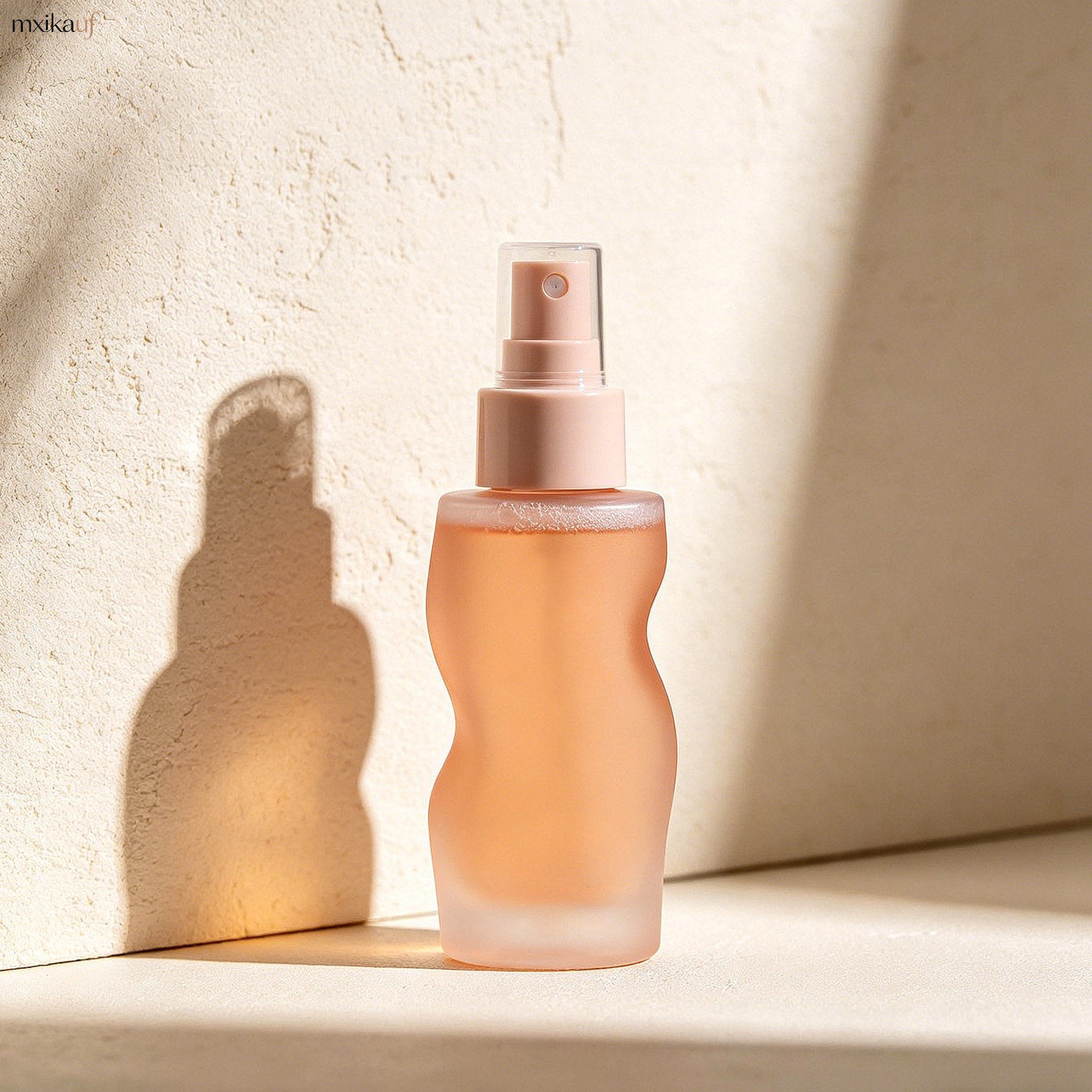 Organic Rose Hydrating Mist bottle on white background