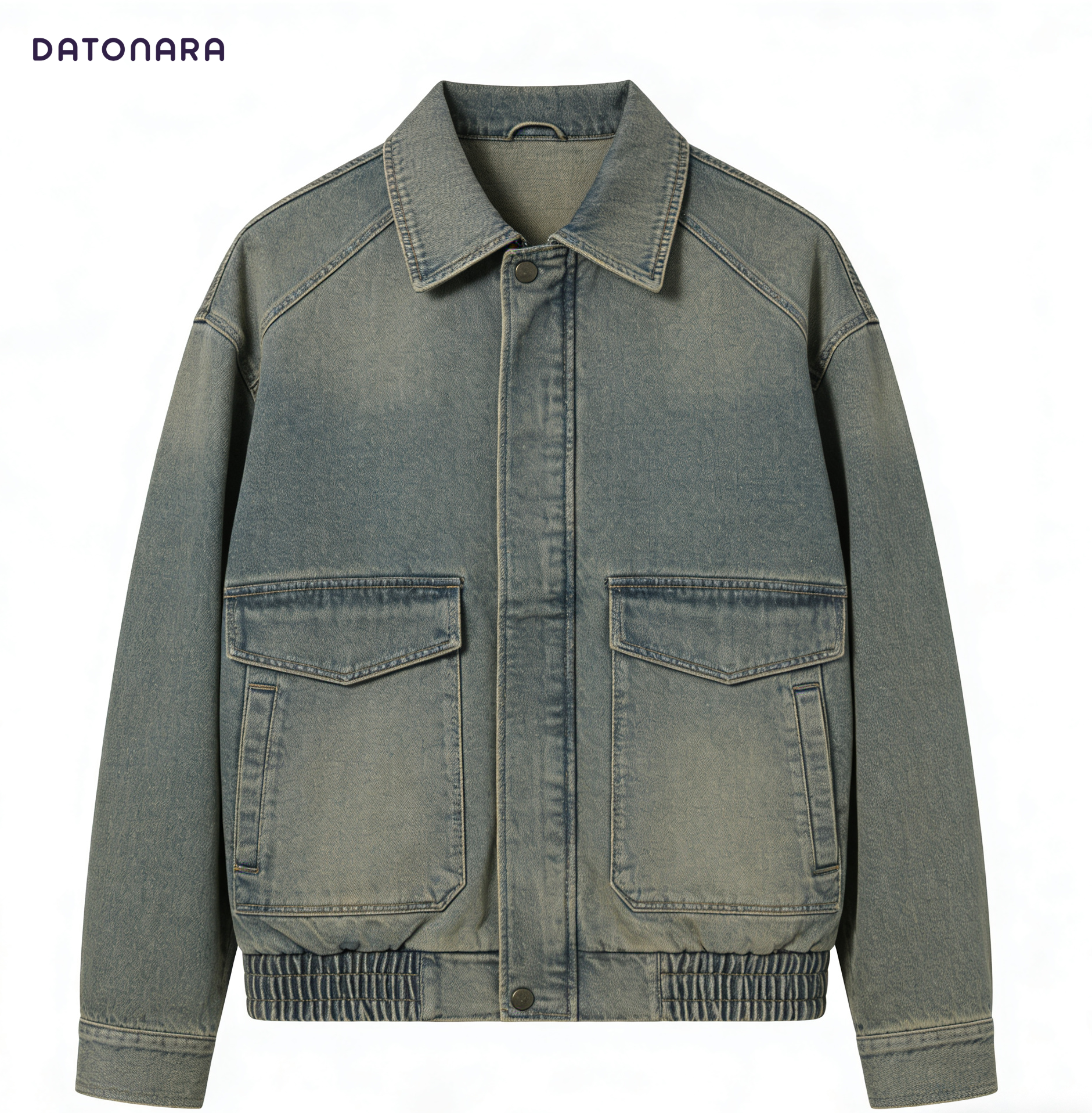 ダメージ加工のウォッシュ加工デニムジャケット