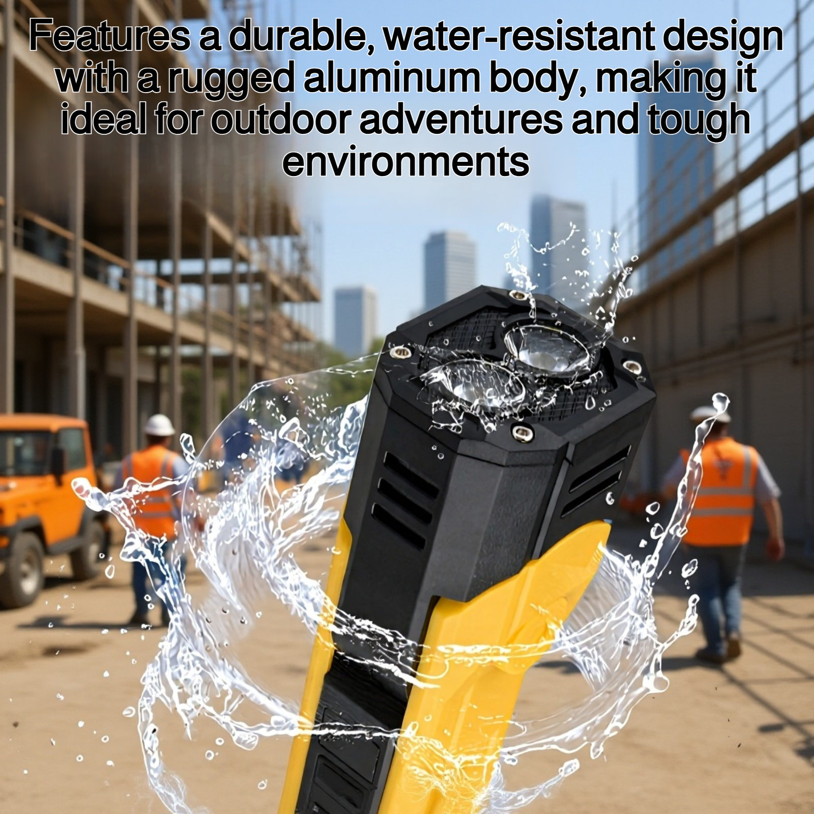 Portable LED flashlight for outdoor use