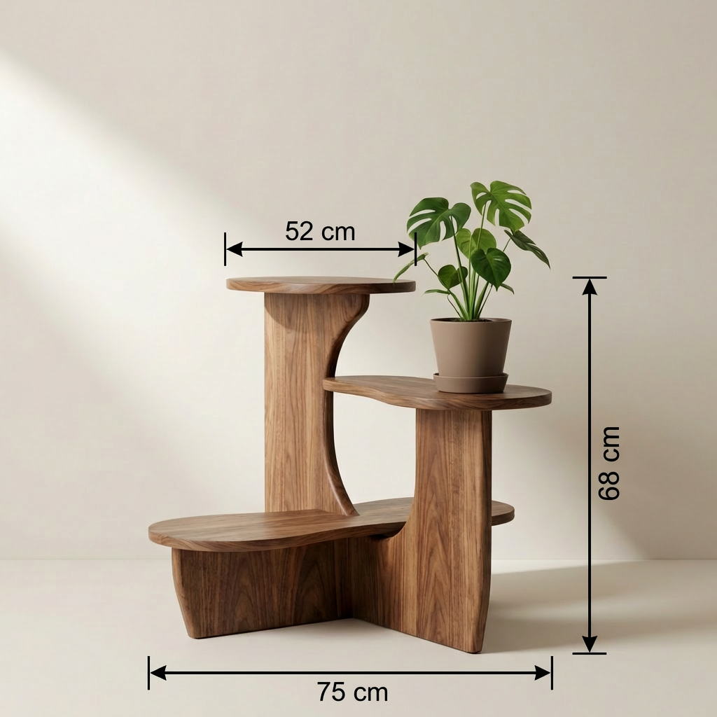 Wooden storage ornaments set of 2 pieces for home organization