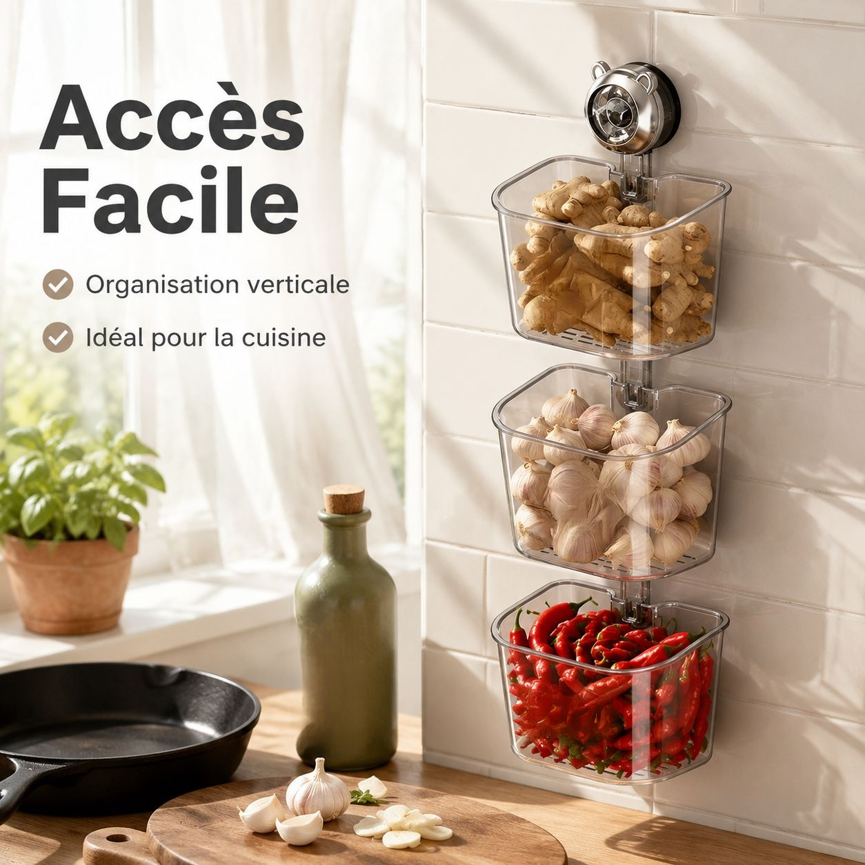 Boîte de rangement murale pour la cuisine