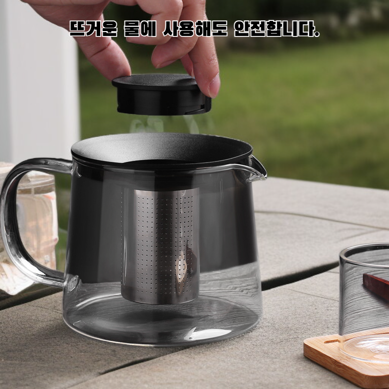 유리 티포트 주전자 세트