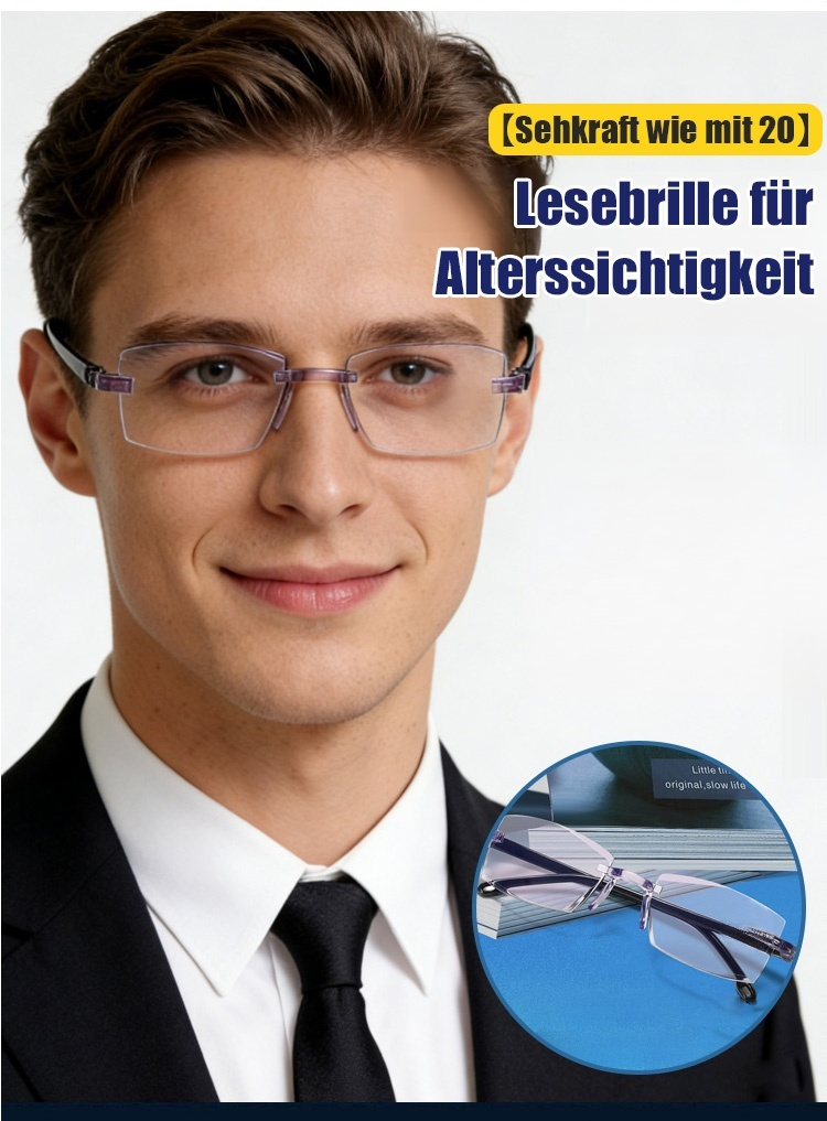 Intelligente Zoom-Komfort-Lesebrille Nahaufnahme