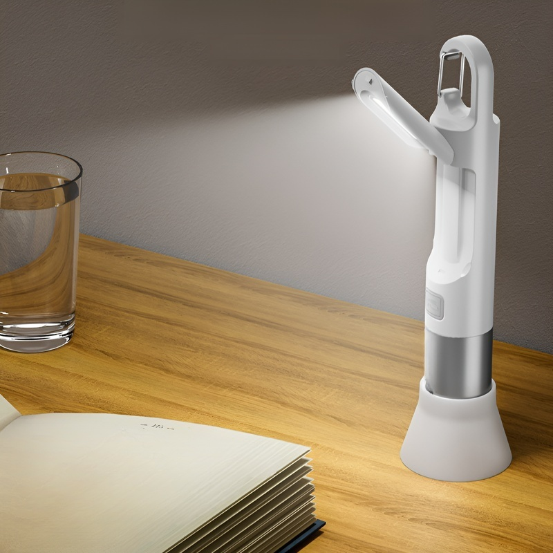 Lampe de table multifonction pliable à lumière douce et zoom, lampe torche