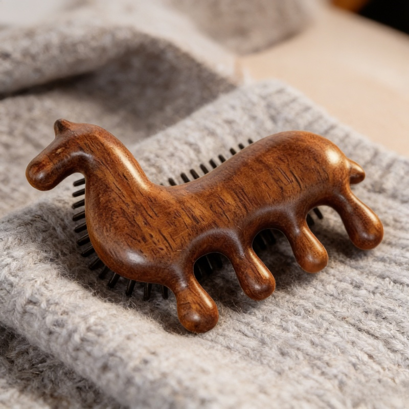 فرشاة تدليك خشب الصندل نسخة خاصة لعام الحصان