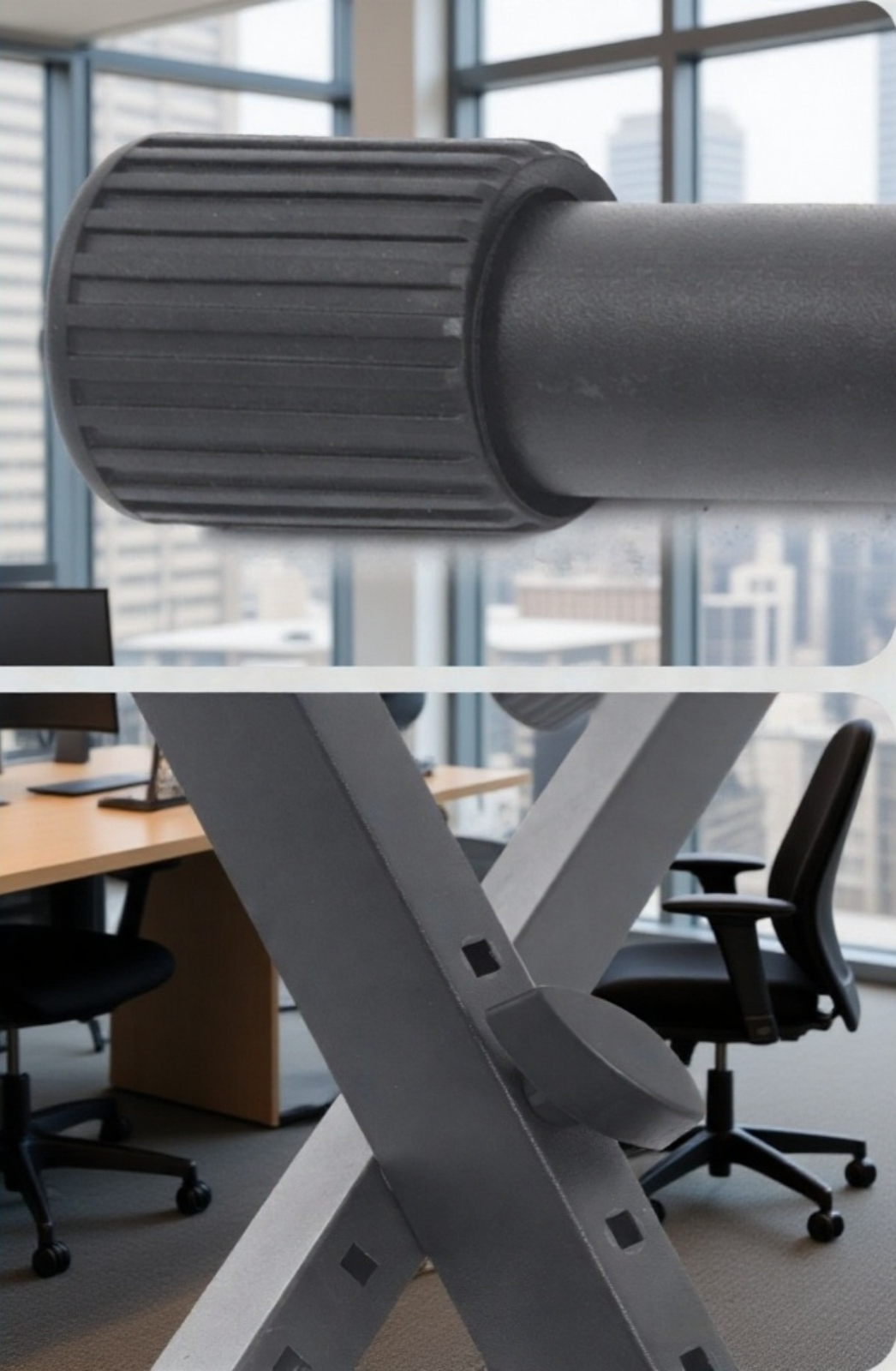 Taburete cuadrado en sala de estar