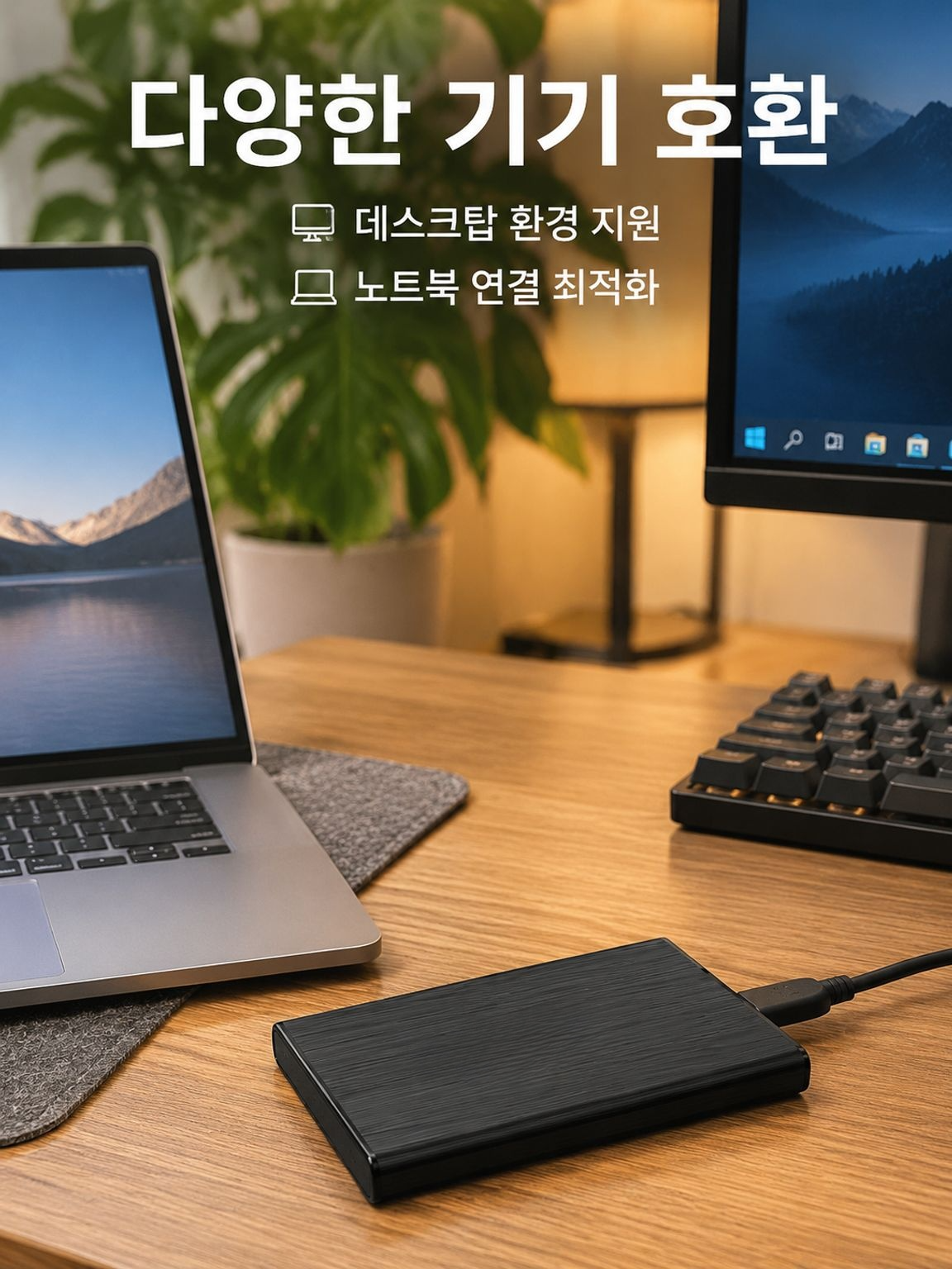 노트북/데스크탑 겸용 기계식 외장 하드 드라이브