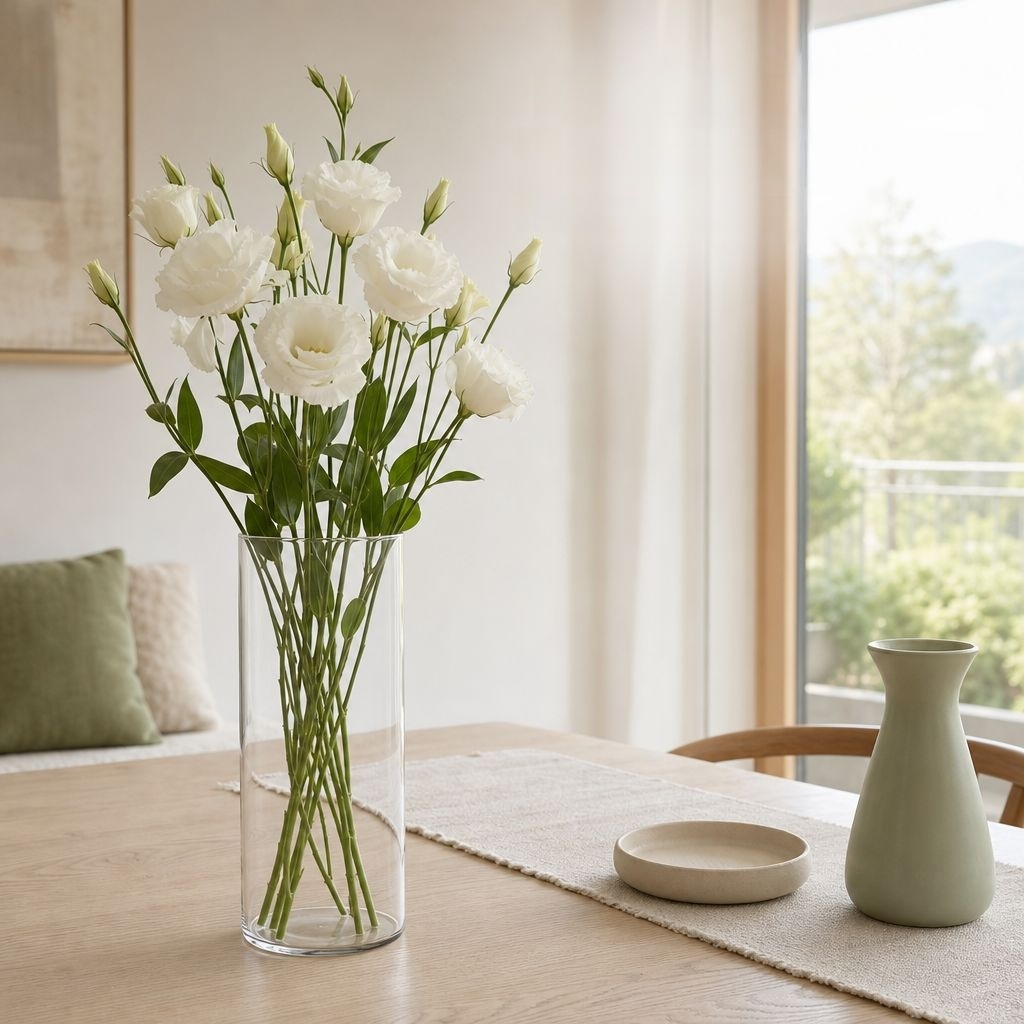 Zylinder Glasvase Transparent Große Blumenvase Hydrokultur Deko