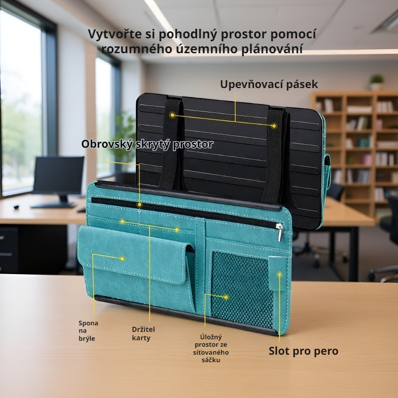 Univerzální držák na sluneční brýle do auta, multifunkční klip na sluneční clonu