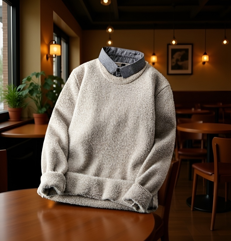 カジュアル＆フォーマル両用の暖かいセーター